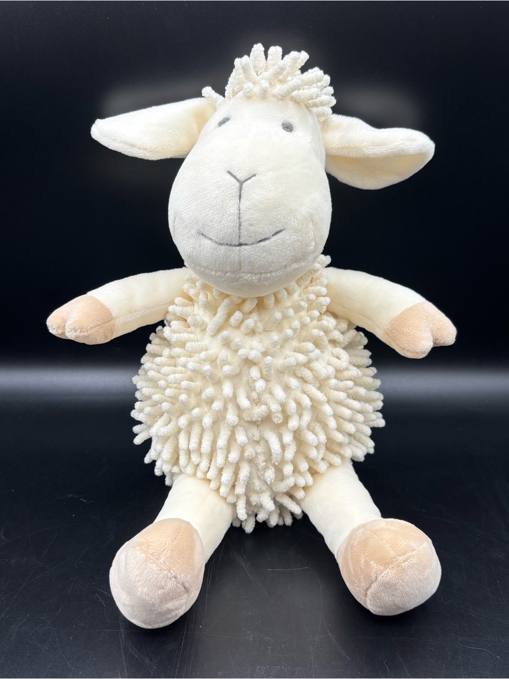 Zara Home Kids Plush Sheep Textured Loop Stitch Stuffed Body Cream Approx 12”